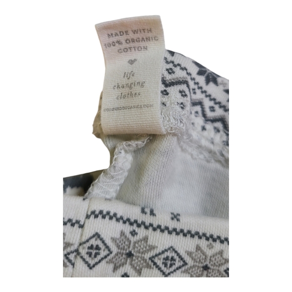 Colored Organics 2 piece Long Sleeve Jammie Set Fairisle Agave 12-18m Winter - Picture 6 of 6